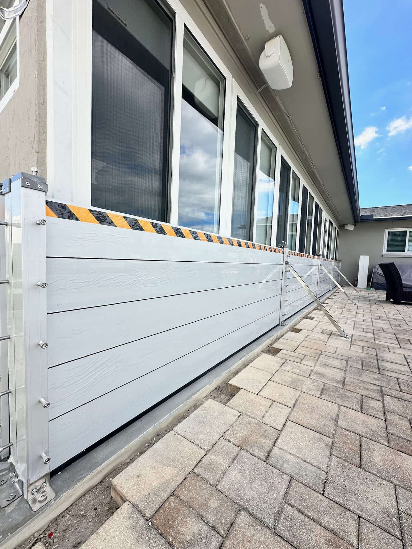 HydroDam aluminum flood barrier installed in St. Petersburg, FL