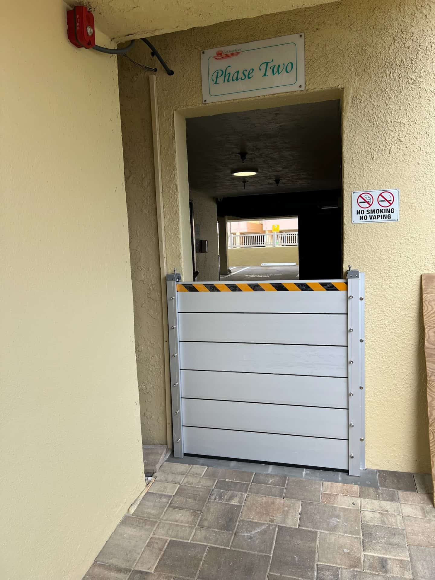 HydroDam aluminum flood barrier installed in Gulfport, FL