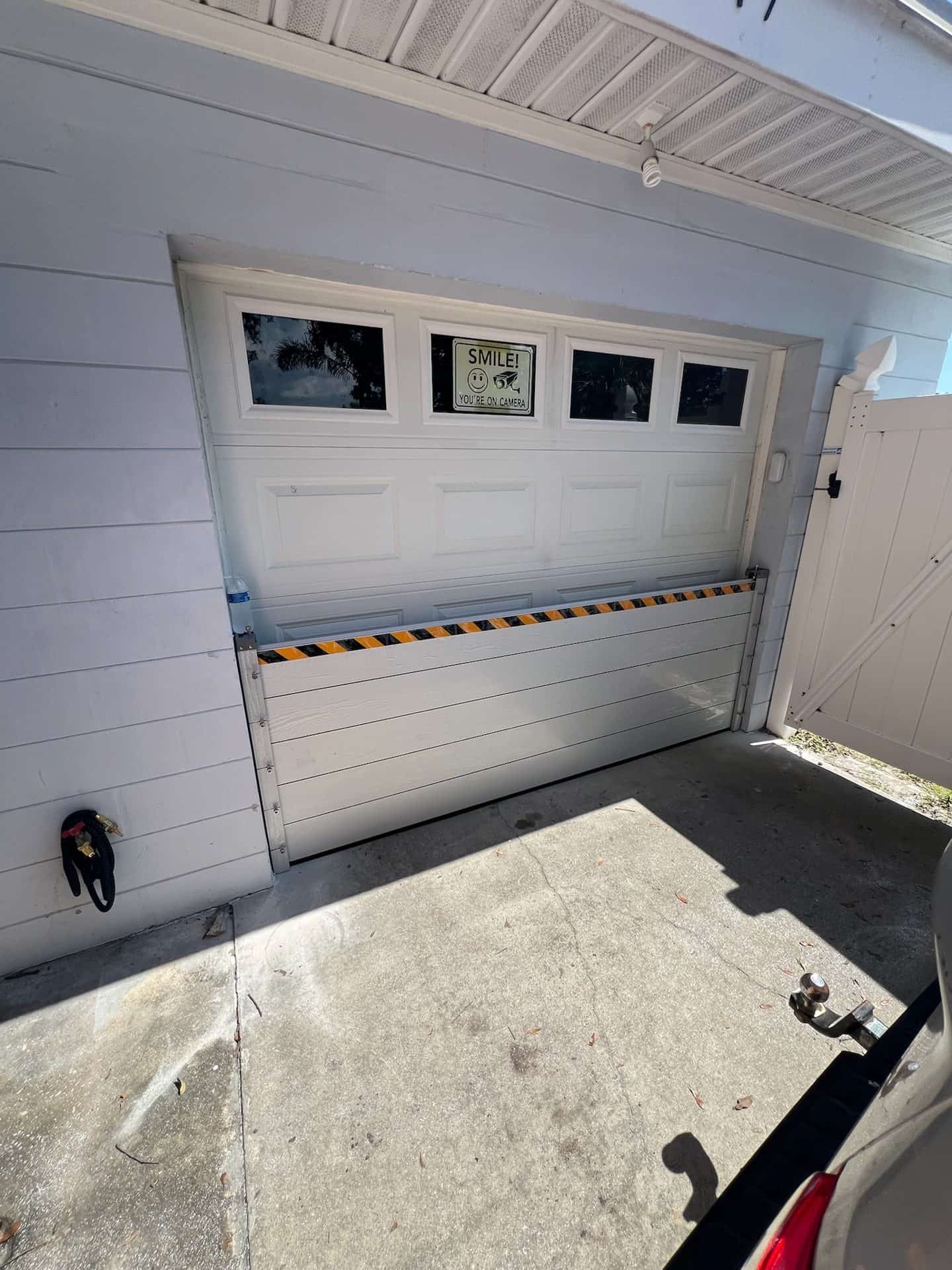 HydroDam aluminum flood barrier installed in Largo, FL