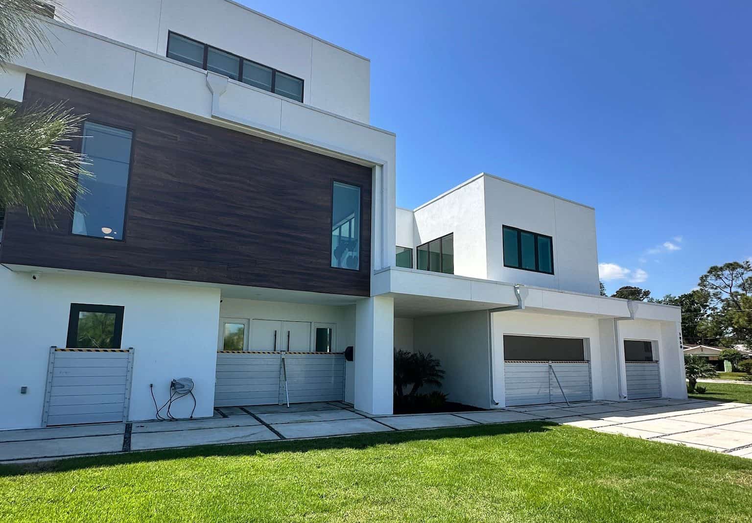 HydroDam aluminum flood barrier installed in Madeira Beach, FL