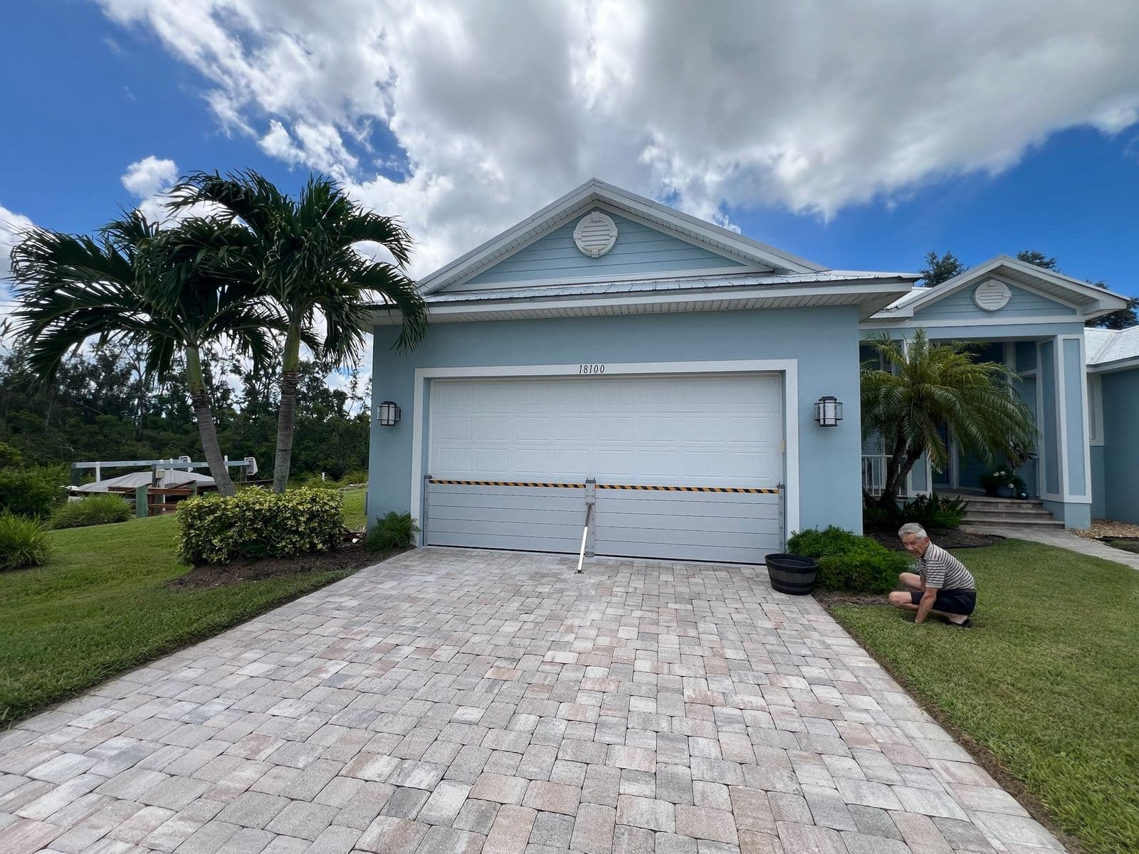 HydroDam-protected home with a two-car garage in Pinellas County